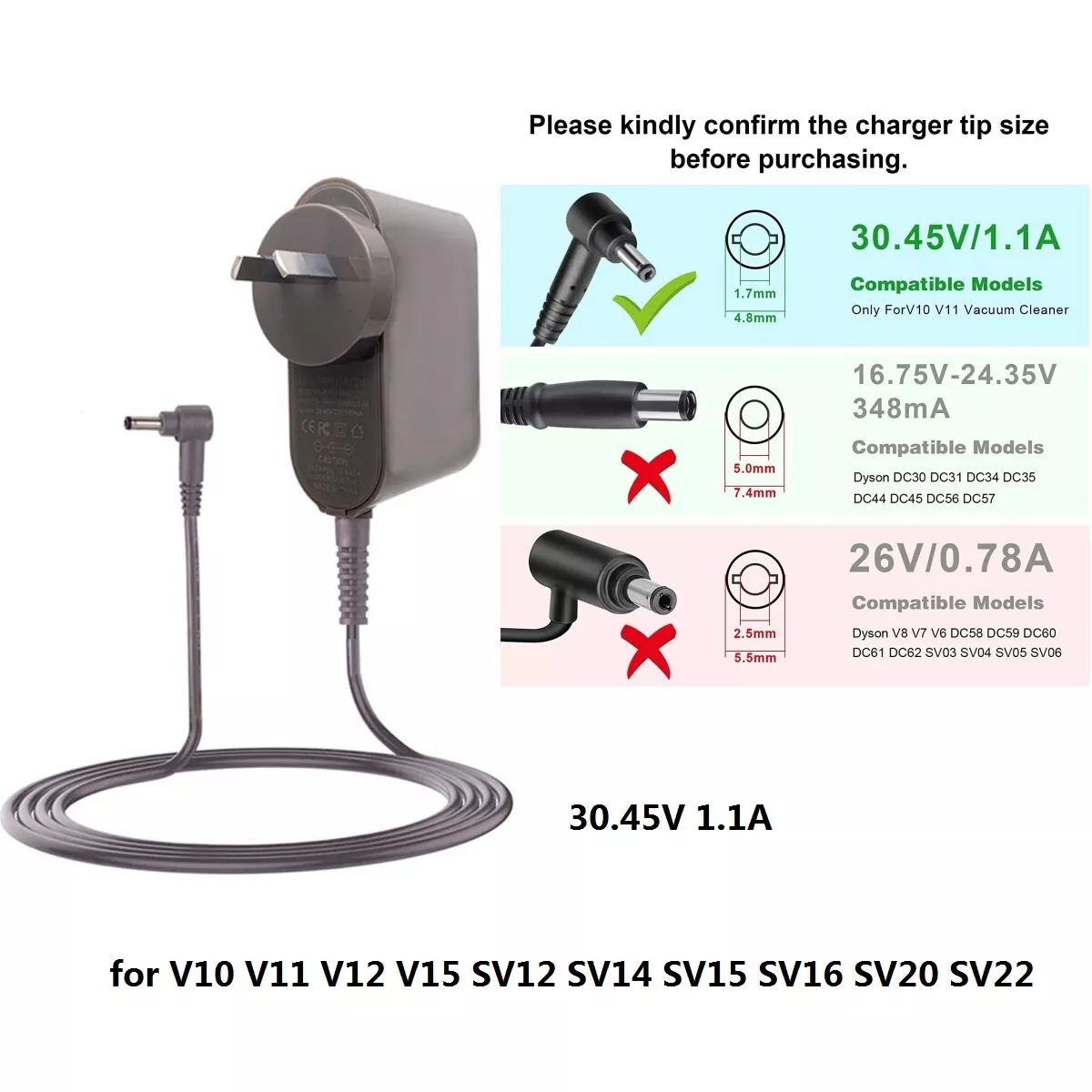 Dyson Charger V10 SV12 V11 V12 V15 Compatible Replacement - Image 5