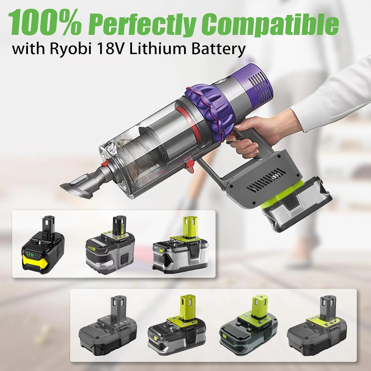 Dyson V10 Adapter for Ryobi 18V Lithium Battery Converter - Image 7