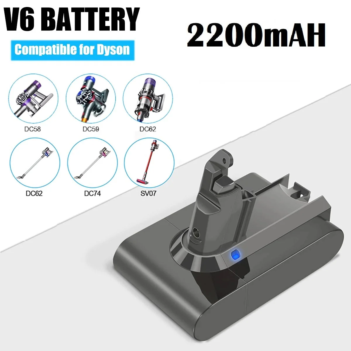 Dyson V6 Battery 2.2AH Replacement - Image 3