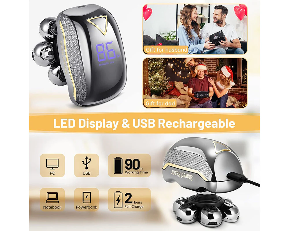 Electric Head Shaver Men Grooming Kit - Image 9