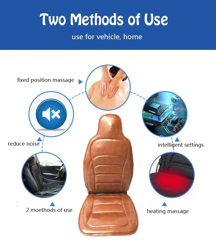 Electric Leather Back Massager Chair Cushion - Image 4