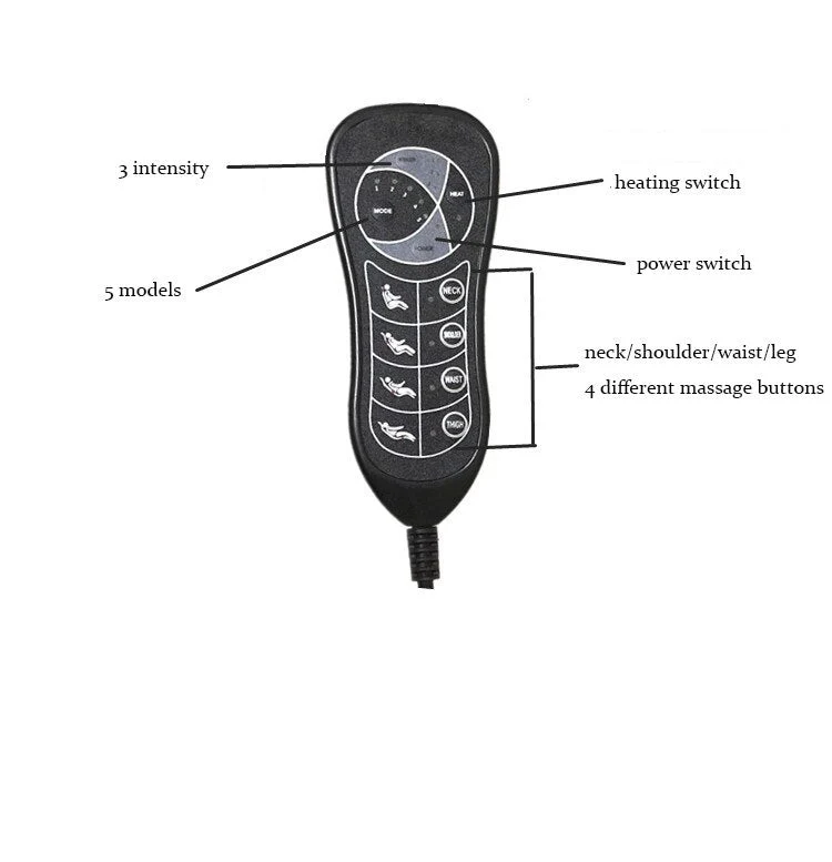 Electric Leather Back Massager Chair Cushion - Image 5