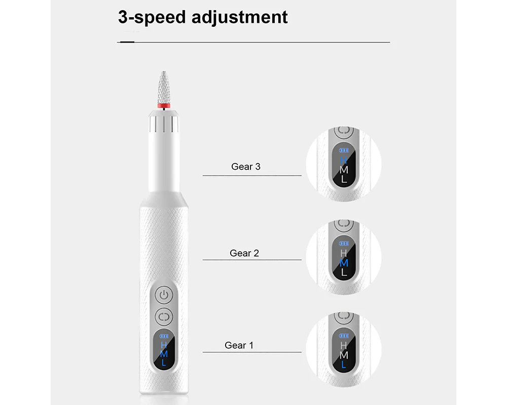 Electric Nail File Drill Manicure Set Rechargeable - Image 10