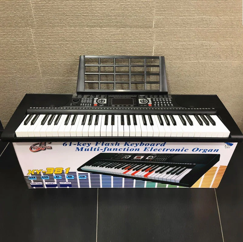 Electronic Organ Keyboard Piano 61-Key Digital Teaching LCD Display MP3 SD - Image 2