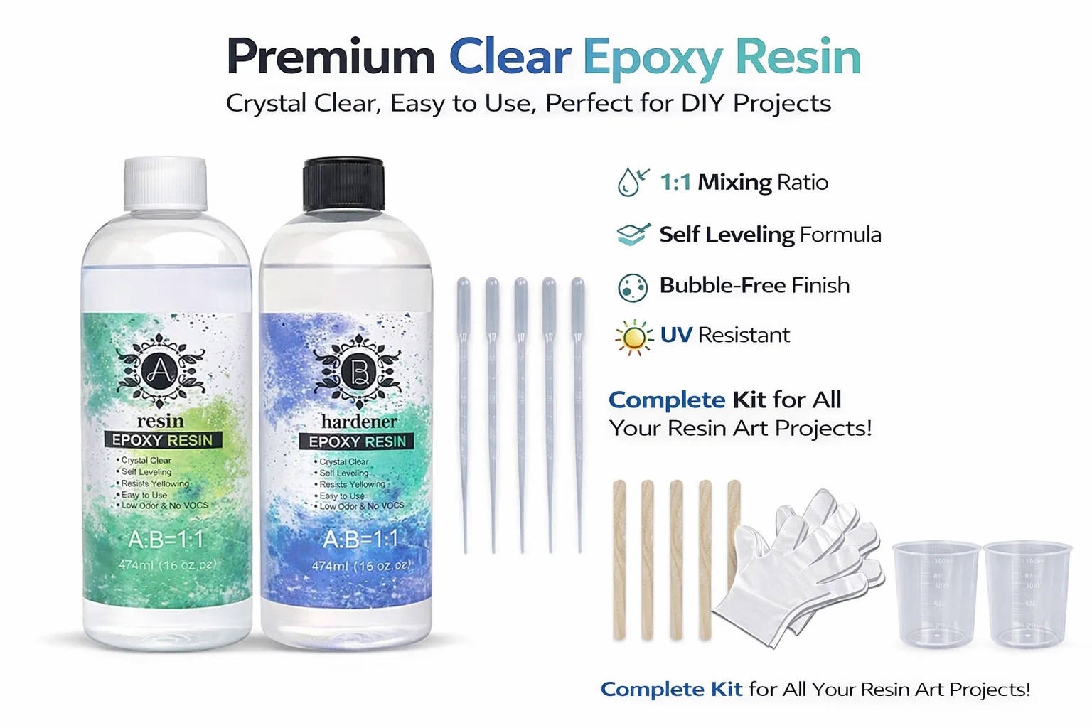 Epoxy Resin 1:1 1000ml Kit - Image 11