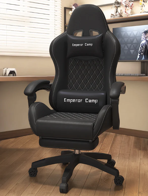 Ergonomic Office Chair with Massager and Footrest Gaming Racing Chair - Image 8