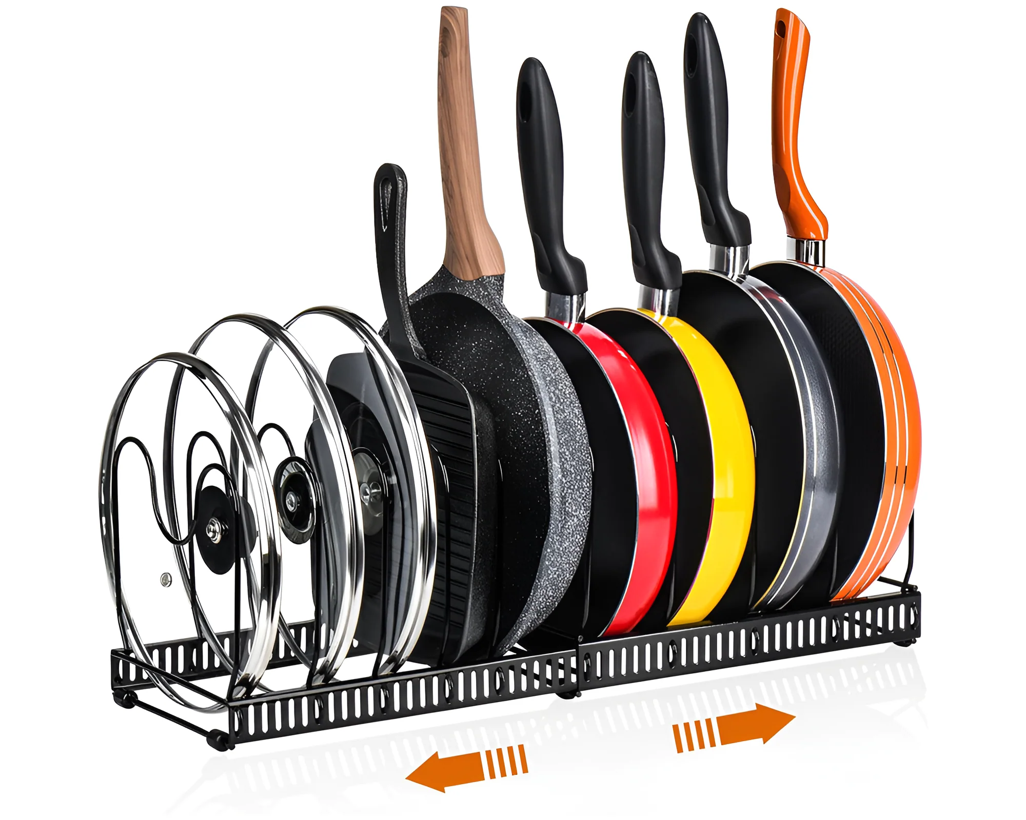 Expandable Lid and Pan Organiser Black Rack - Image 3