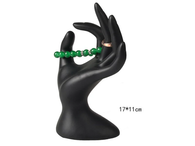 Female Mannequin Hand Arm Women Display Base Gloves Jewelry Model Black -PLASTIC - Image 2