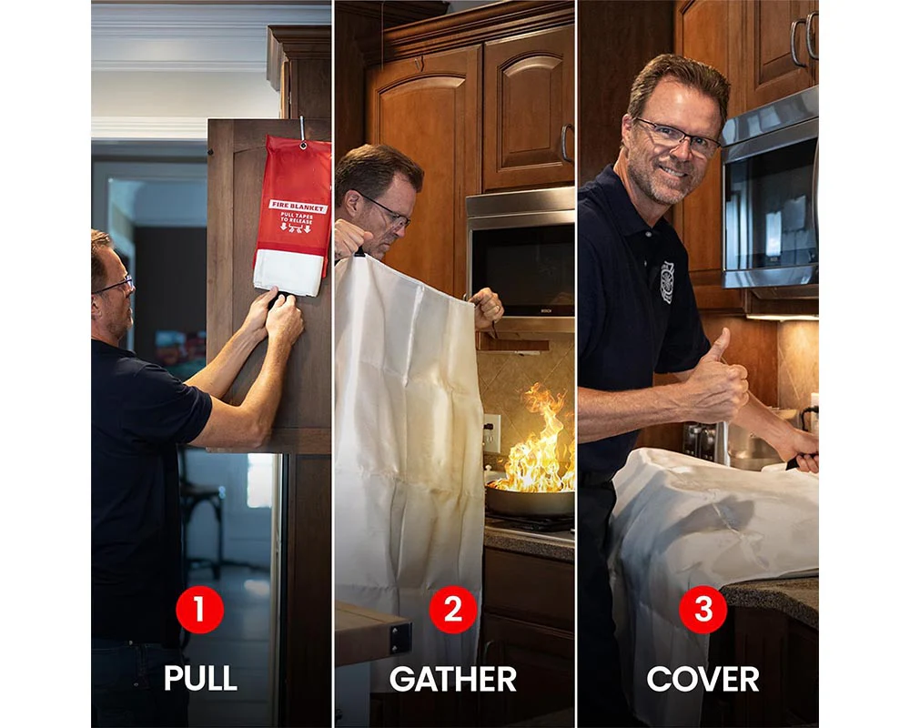 Fire Emergency Safety Blanket 1m x 1m - Image 3