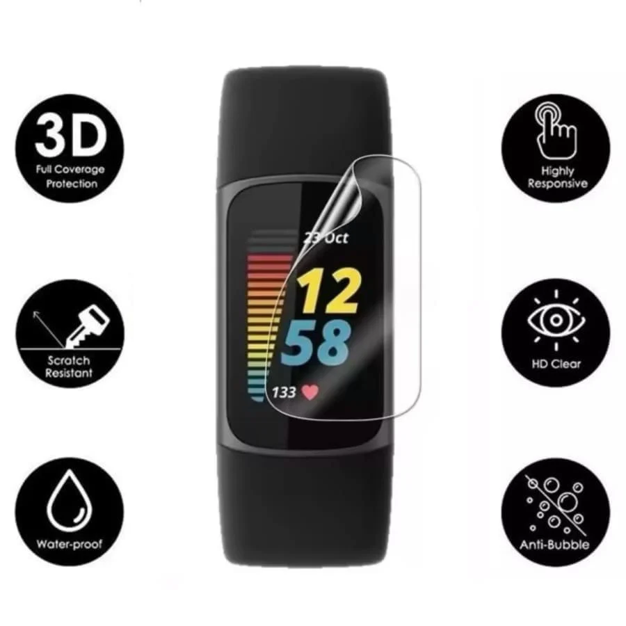 Hydrogel Screen Protectors for Fitbit Charge 6 (Pack of 6) - Image 3