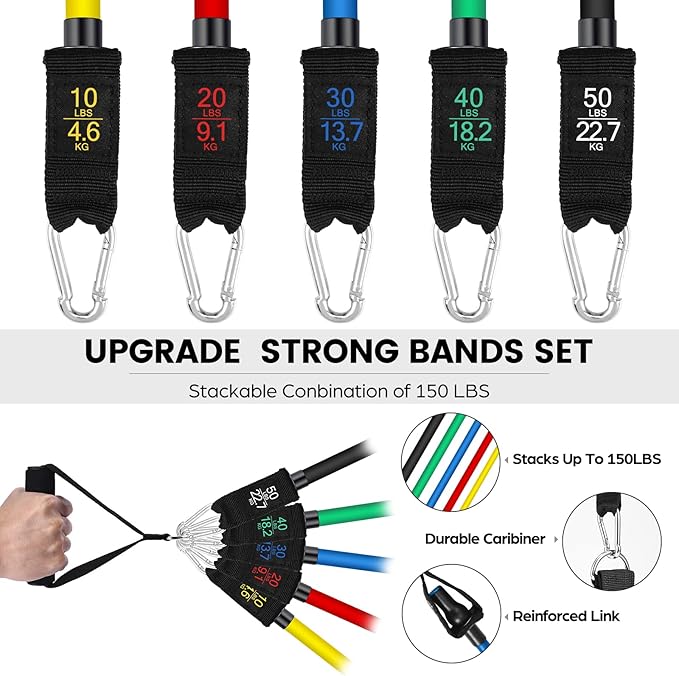 Fitness Exercises Resistance Bands Set - Image 5
