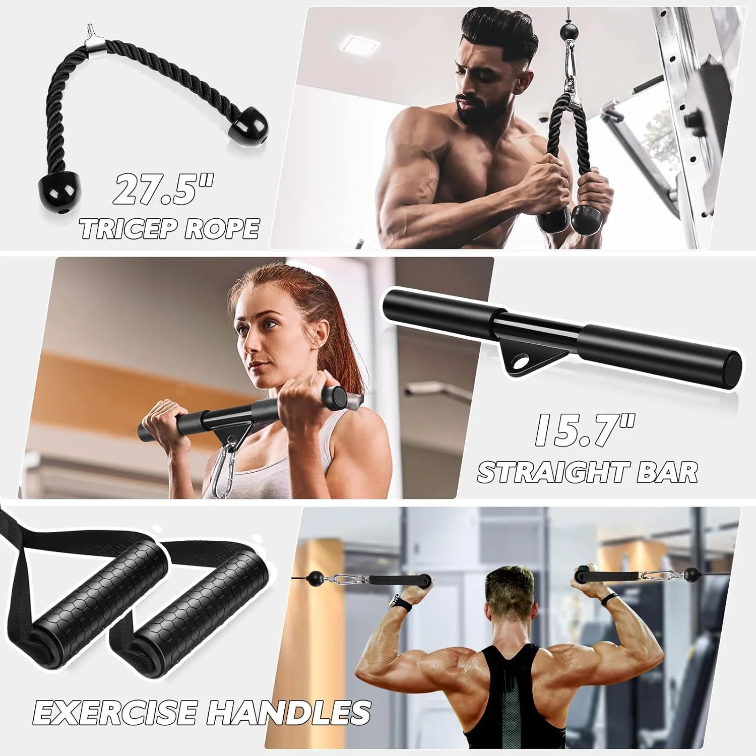Fitness Pulley Cable System for Home Gym Weight Lifting - Image 11