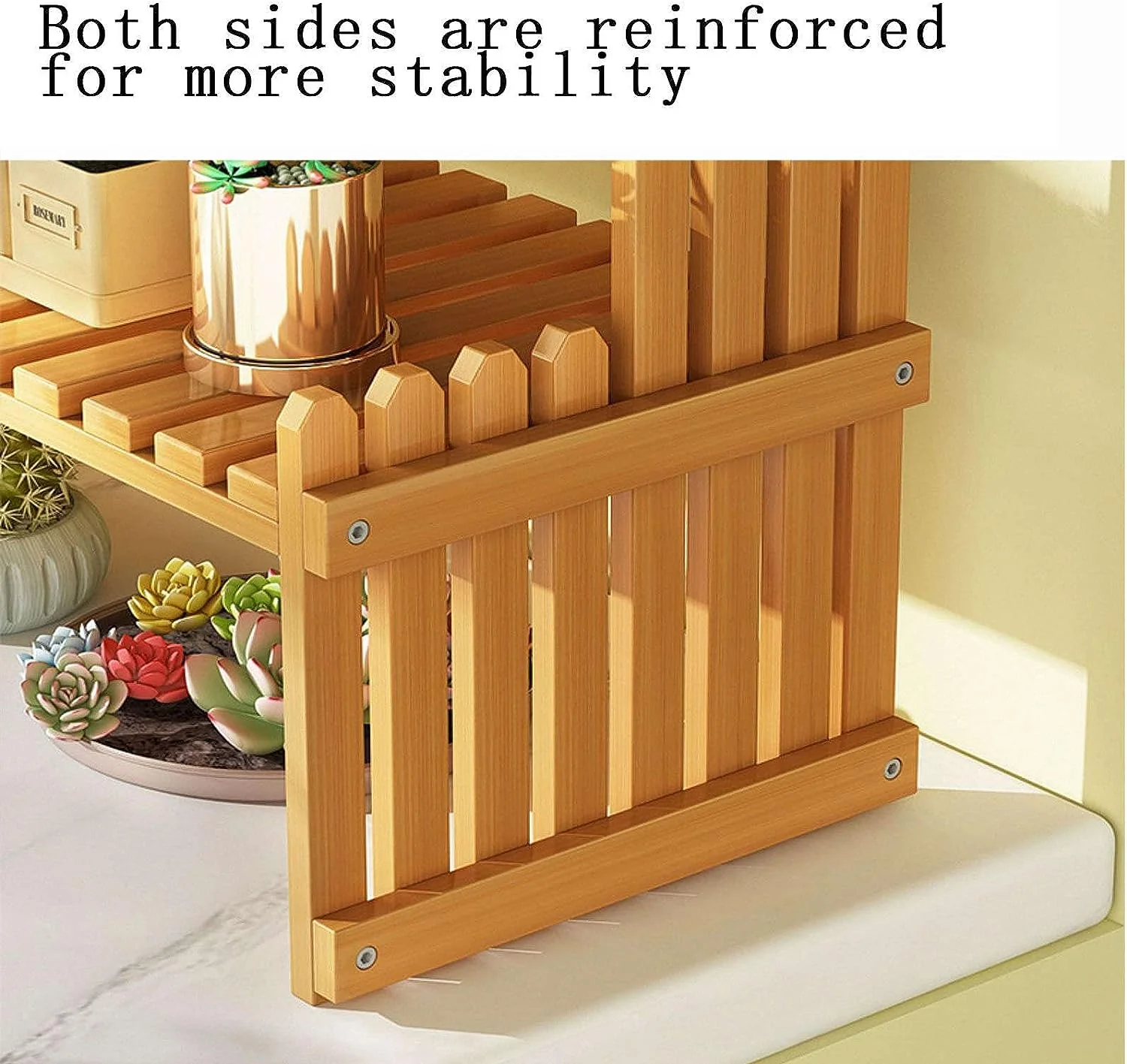Flower Rack Bamboo Plant Stand - Image 3