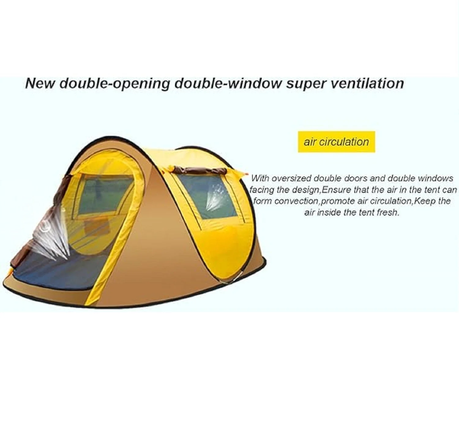 Foldable Camping Tent – Instant Pop-Up (245 × 150 × 105 cm) - Image 3