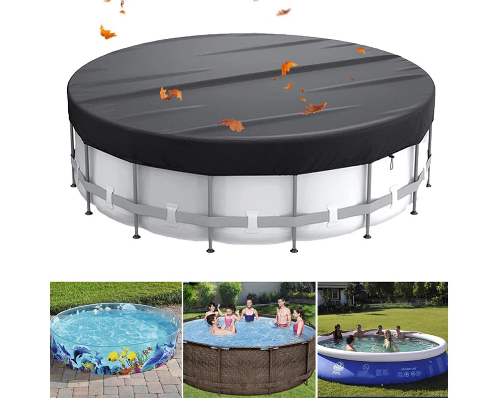 Foldable Round Sunscreen Dustproof Swimming Pool Cover - Image 9
