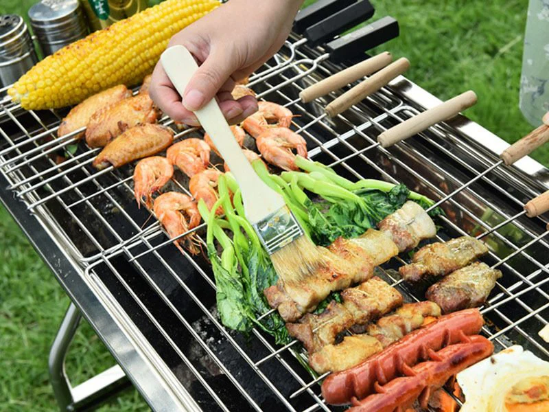 Foldable Stainless Steel BBQ Stove Grill Combo 1 - Image 5