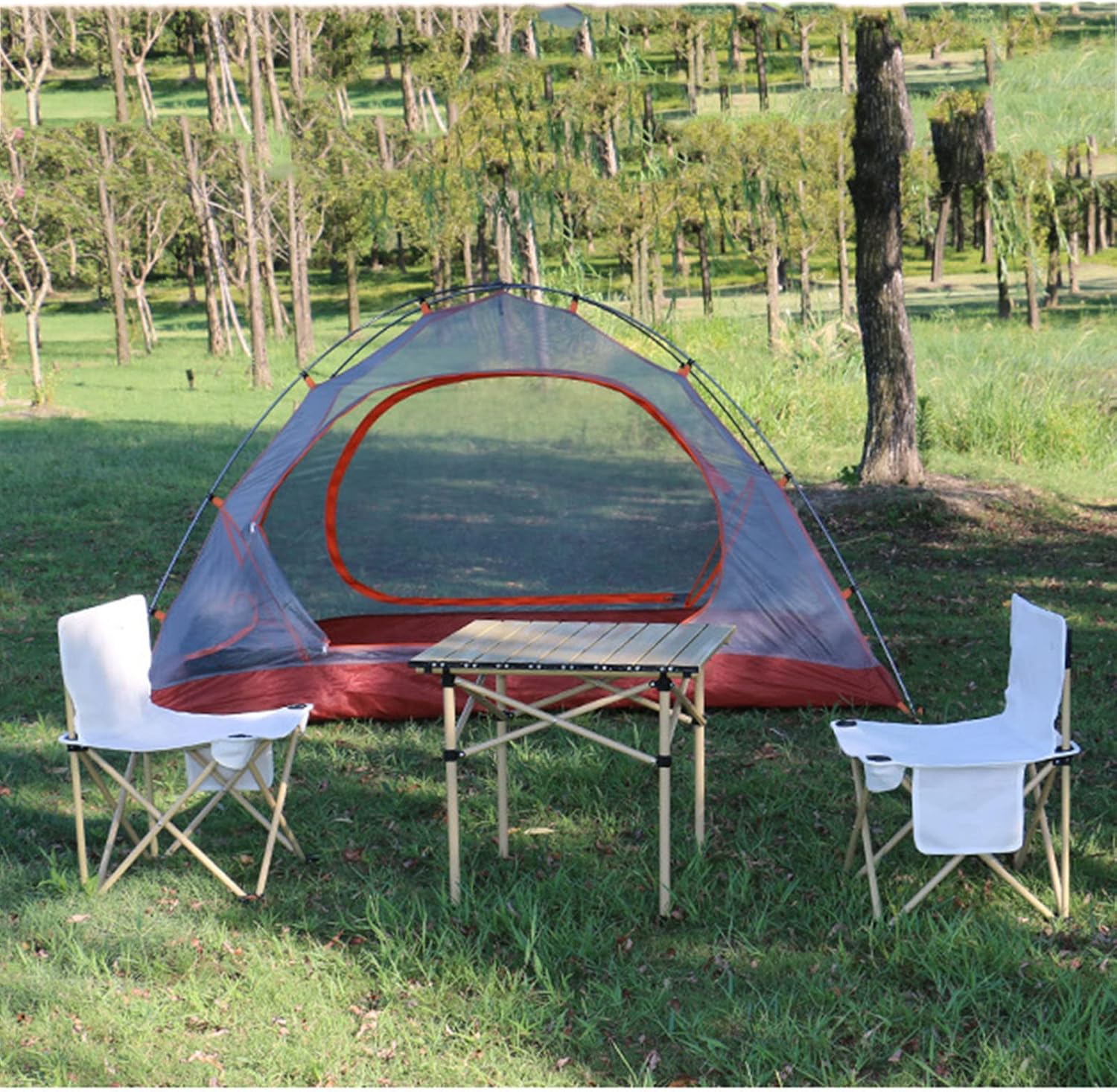 Folding Camping Table Chair Set Outdoor Dining Beach Picnic Chairs Bench - Image 10