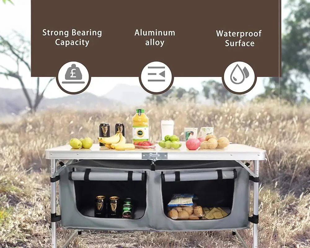 Folding Camping Table with storage - Image 4