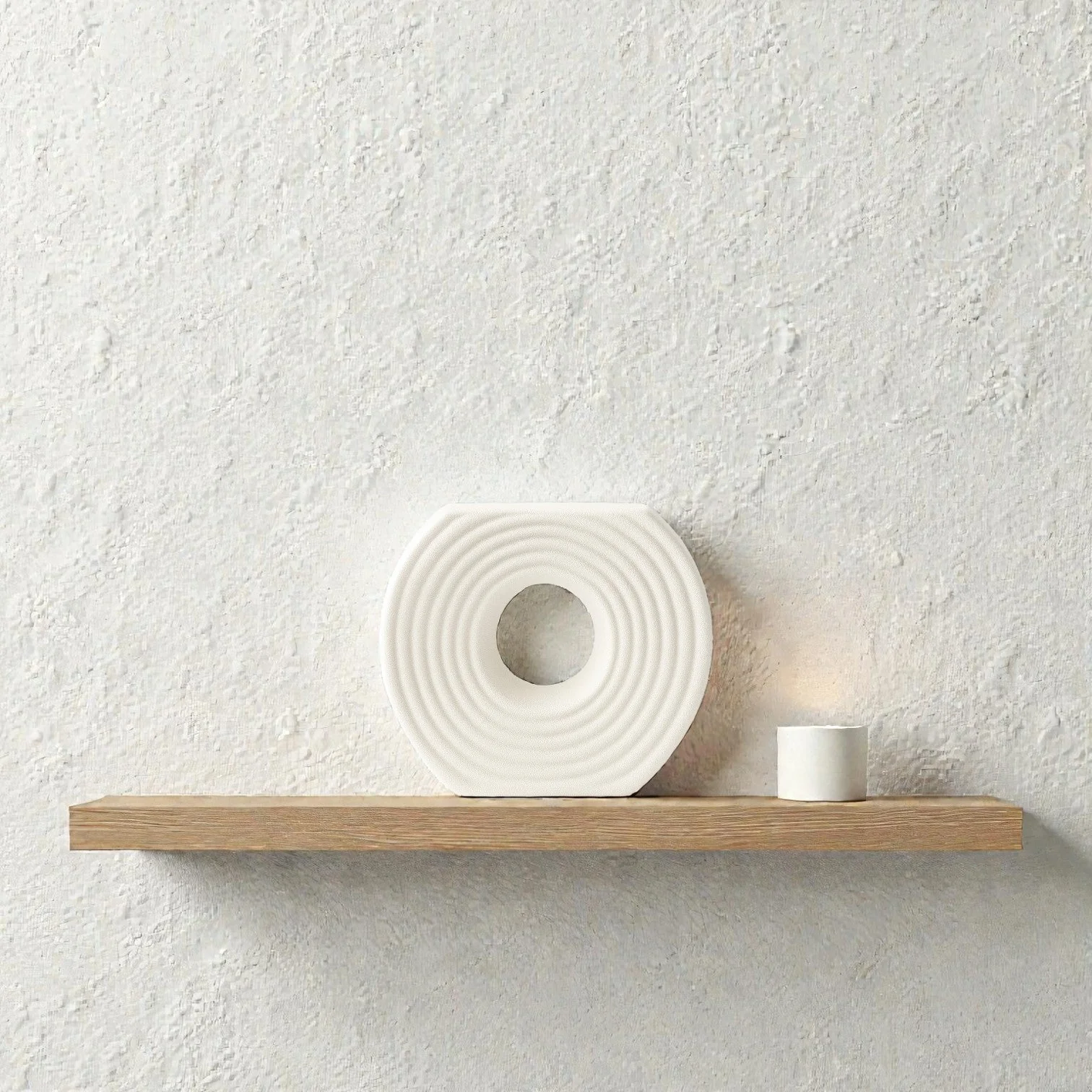Frankly Cotton Textured Ceramic Circular Vases - Image 3