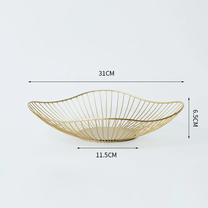 Fruit Snack Storage Fruit Tray Gold/Black - Image 2