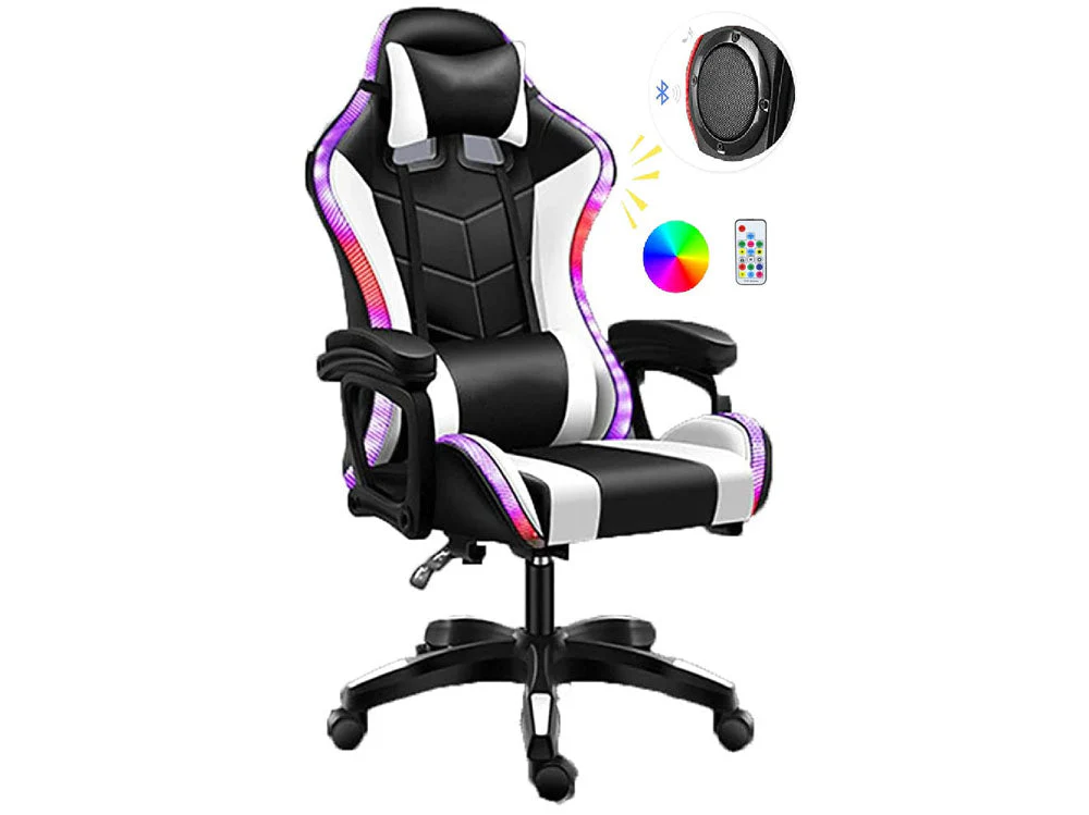 Gaming Chair with Footrest – RGB Gaming Chair with Speakers & Lights - Image 2