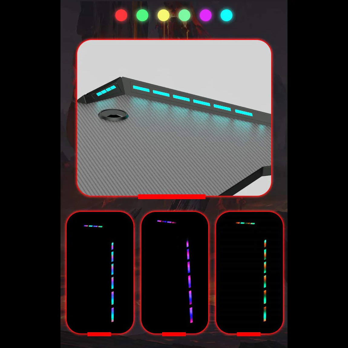 Gaming Chair with Desk – RGB Gaming Chair Combo with Gaming Desk Table - Image 8