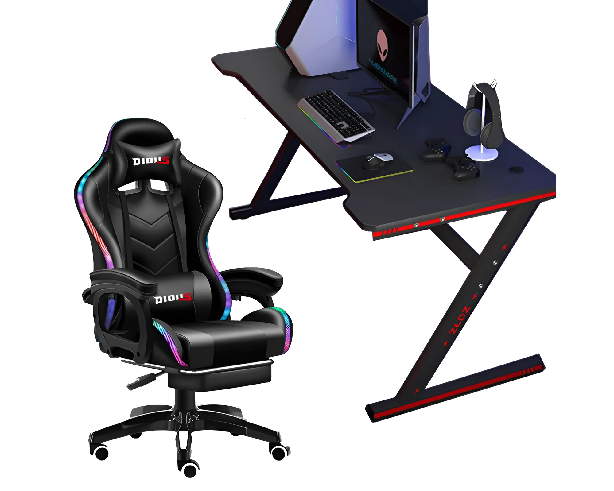 Gaming Chair with Desk – RGB Gaming Chair Combo with Gaming Desk Table - Image 10
