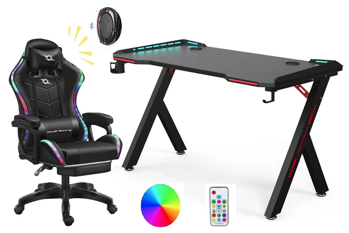 Gaming Chair With Gaming Desk Table - Image 2