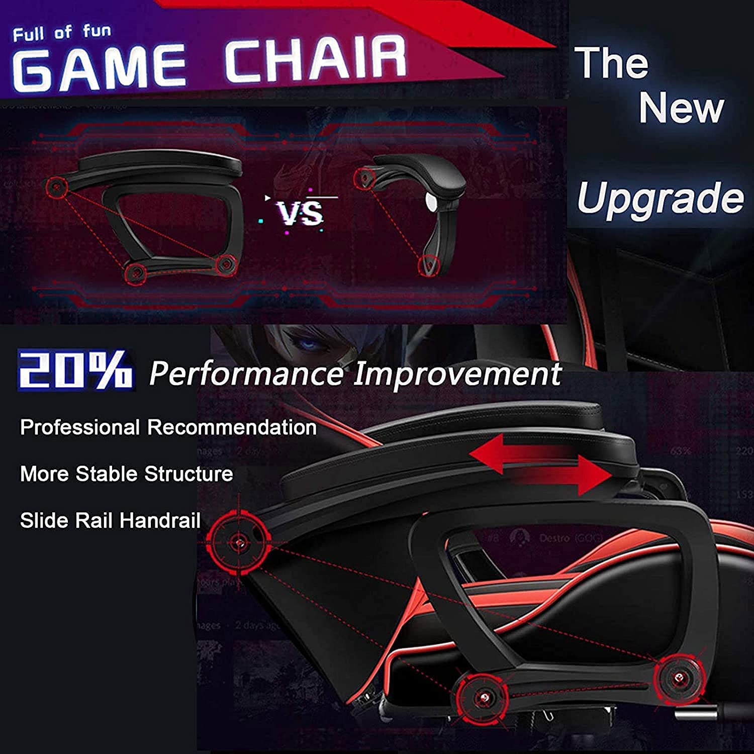 Gaming Chair with Desk – RGB Gaming Chair Combo with Gaming Desk Table - Image 4