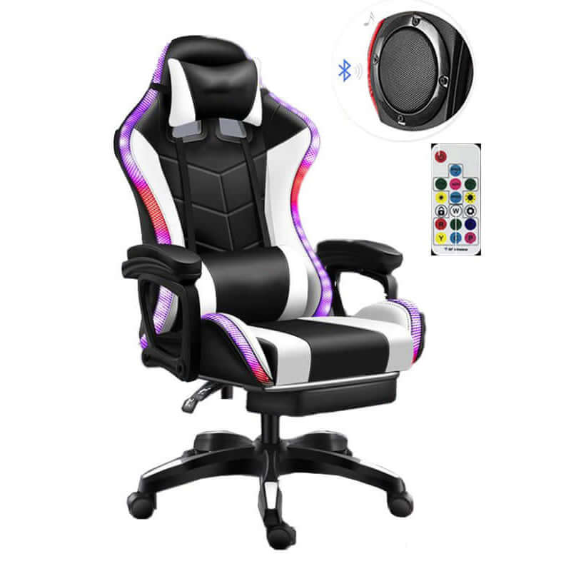 Gaming Chair with Footrest – RGB Gaming Chair with Speakers & Lights - Image 3