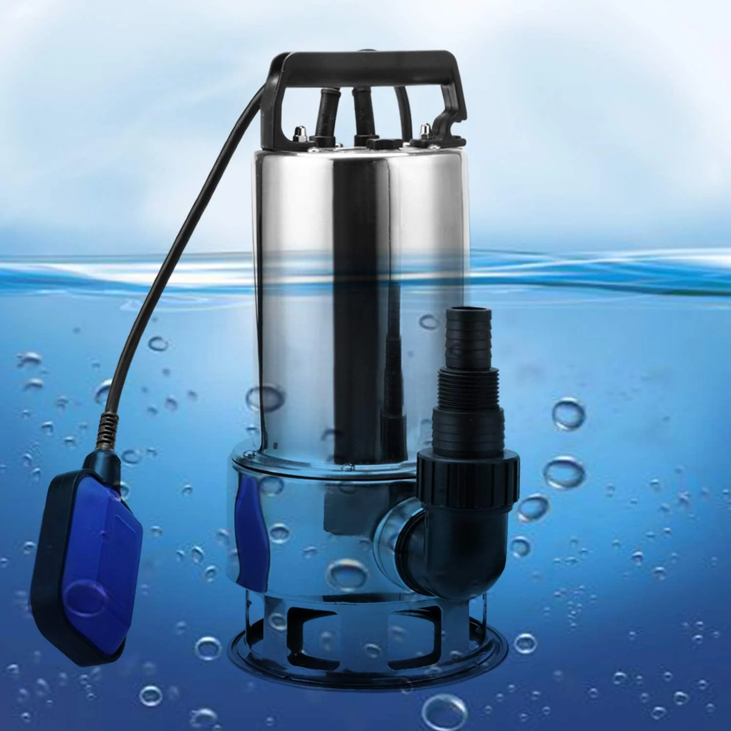 Garden Submersible Water Pump 1100W Dirty Water Bore Tank Well Steel Sewerage - Image 4