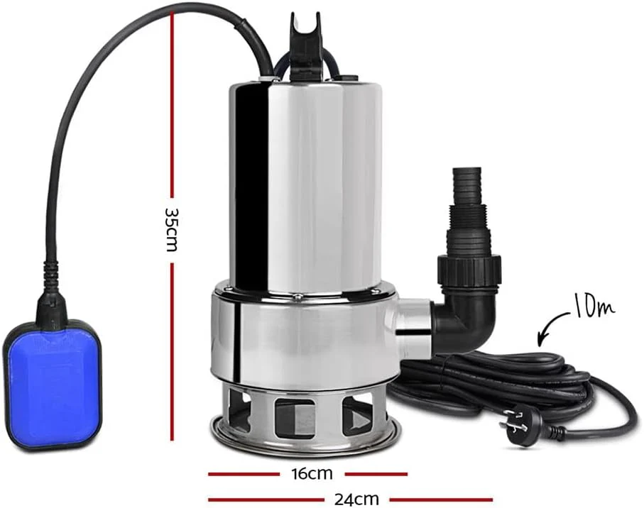 Garden Submersible Water Pump 1100W Dirty Water Bore Tank Well Steel Sewerage - Image 8