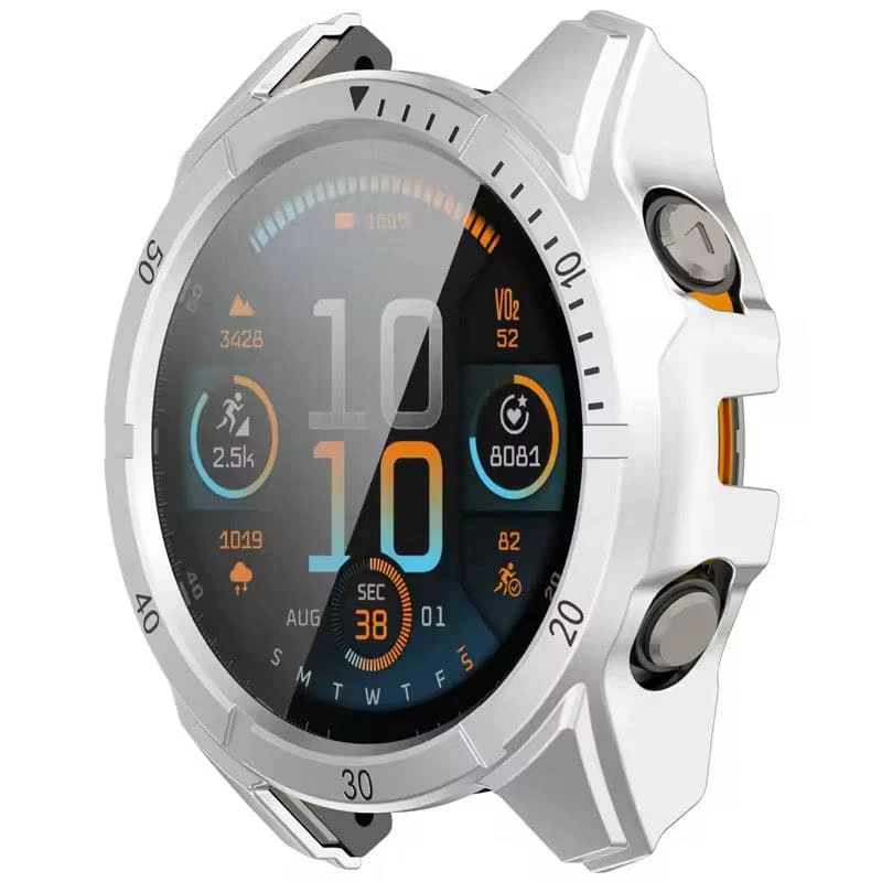 Protective Case for Garmin fenix 8 (47mm) Series (Silver) - Image 3