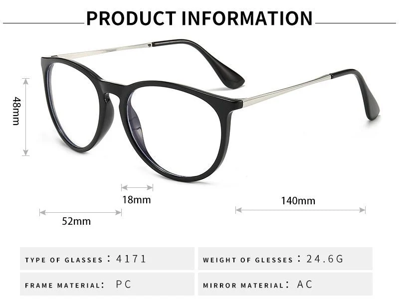GLOSS BLACK Glasses Anti Blue Light Blocking Eyeglasses Reading Eyewear - Image 4