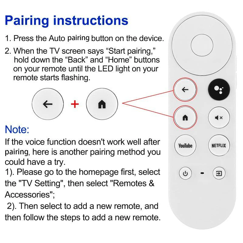 Chromecast Google TV Remote Replacement Compatible - Image 7
