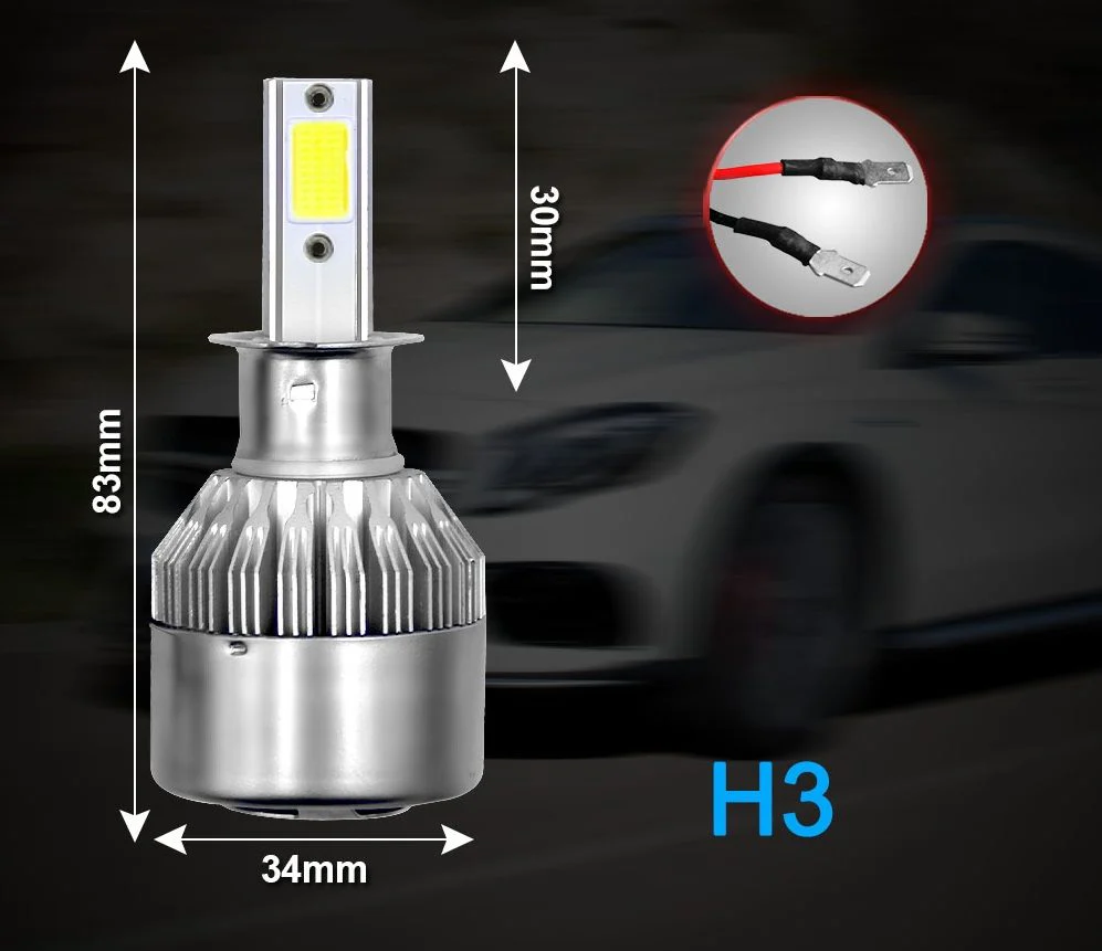 H3 Led Headlight Bulbs Fog Lights Daytime Running Lights 6000K White - Image 4