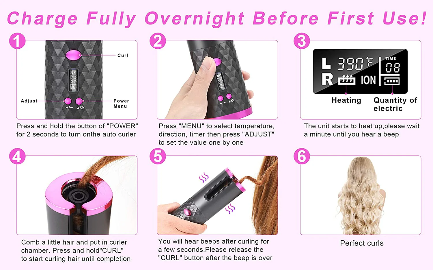 Hair Curler Cordless Automatic - Image 8