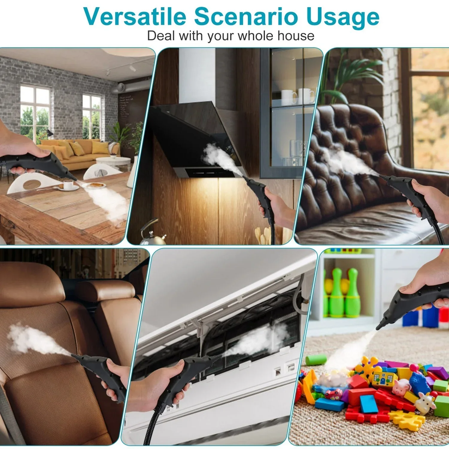 Handheld 2500W Steam Cleaner High Temperature Pressurized - Image 9