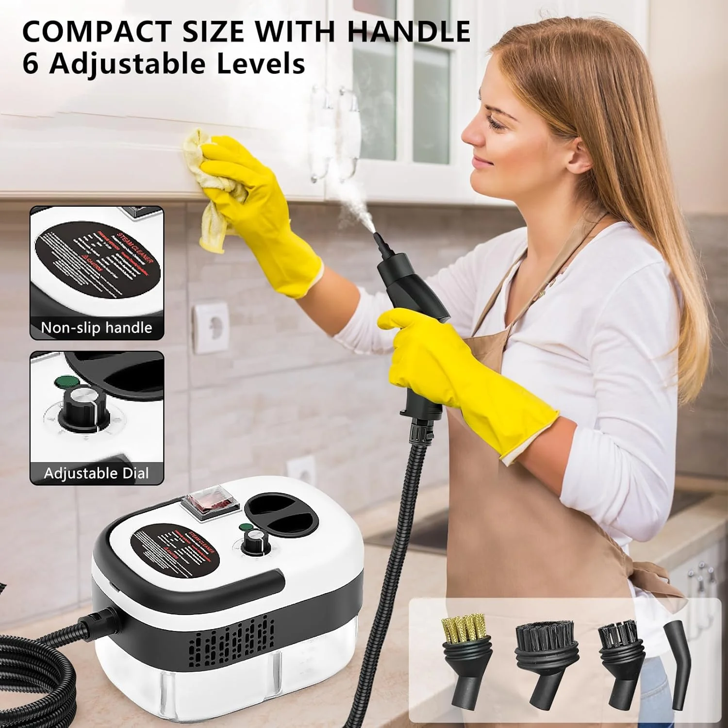 Handheld 2500W Steam Cleaner High Temperature Pressurized - Image 3