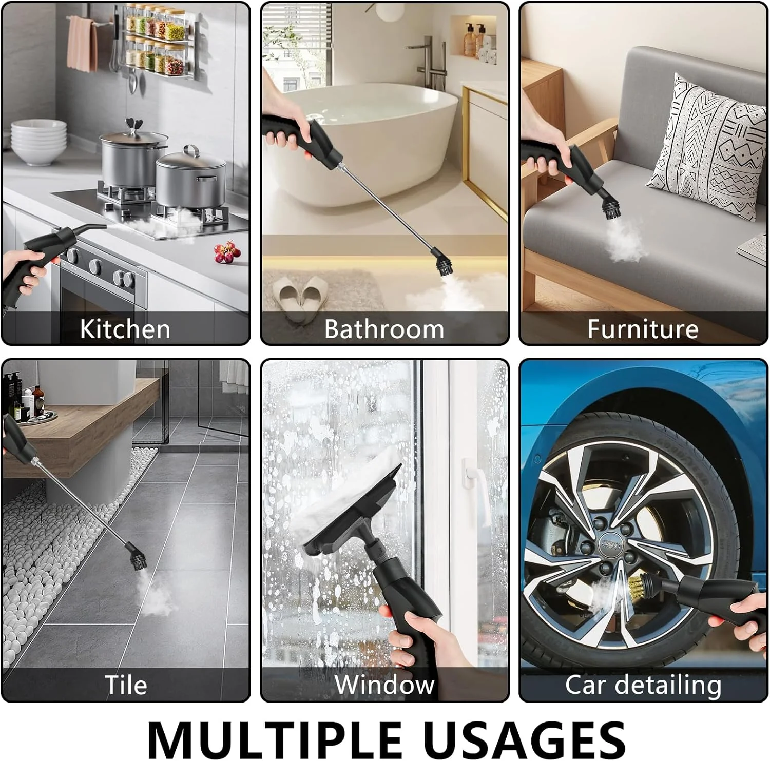 Handheld 2500W Steam Cleaner High Temperature Pressurized - Image 6