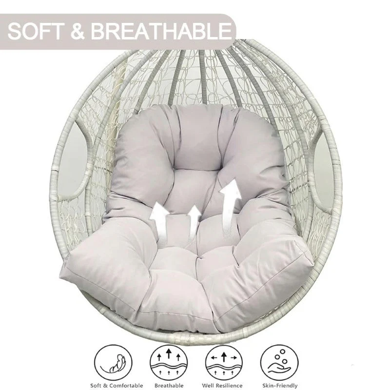 Hanging Basket Hanging Egg Chair Cushions Light Gray - Image 6