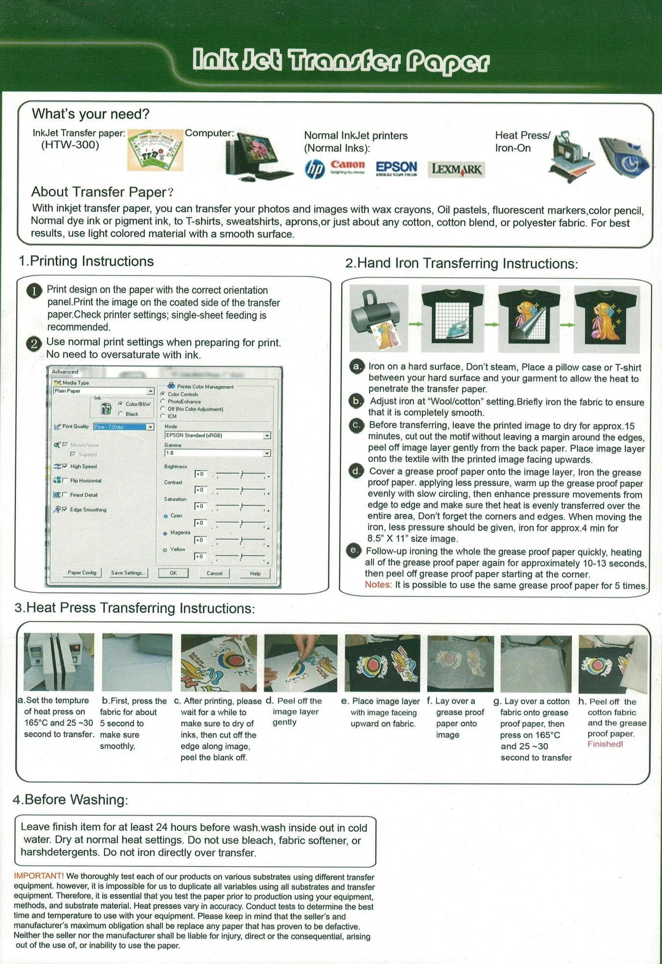 Heat Transfer Paper 20PCS - Image 5