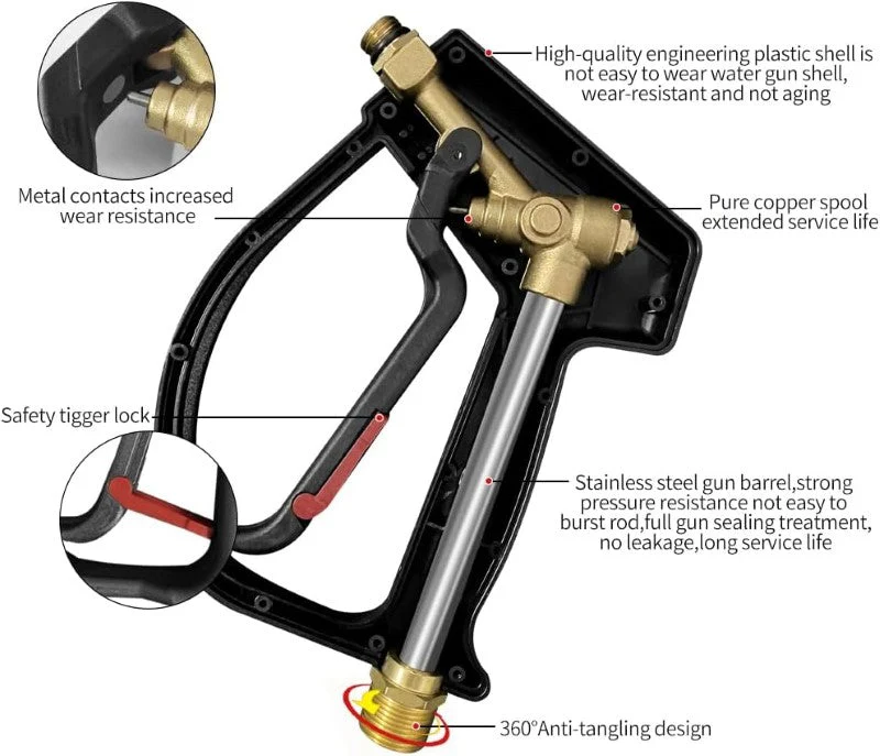 High Pressure Professional Gun Assembly - 5000PSI - Image 7