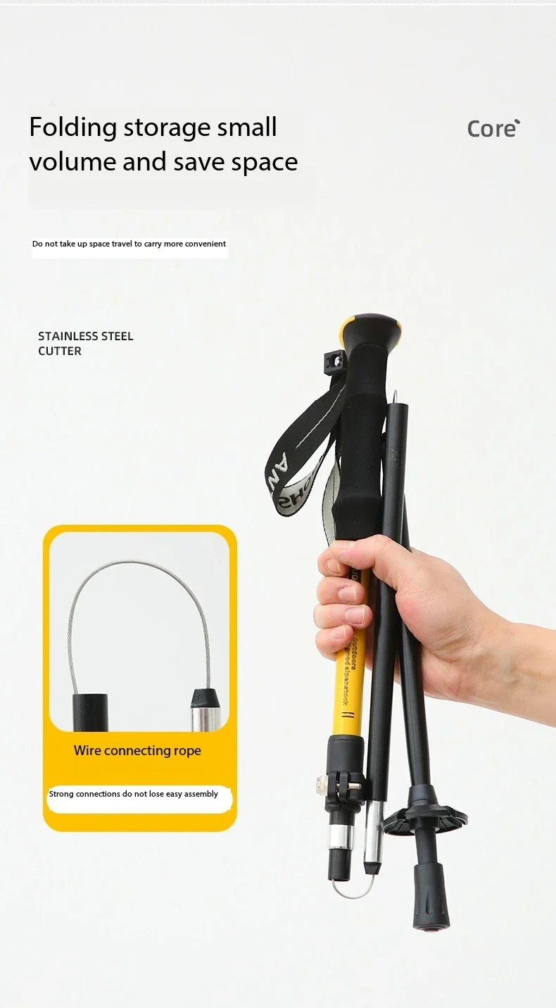 Hiking Poles Foldable 110–135 cm – 7075 Aluminium Trekking Poles - Image 8
