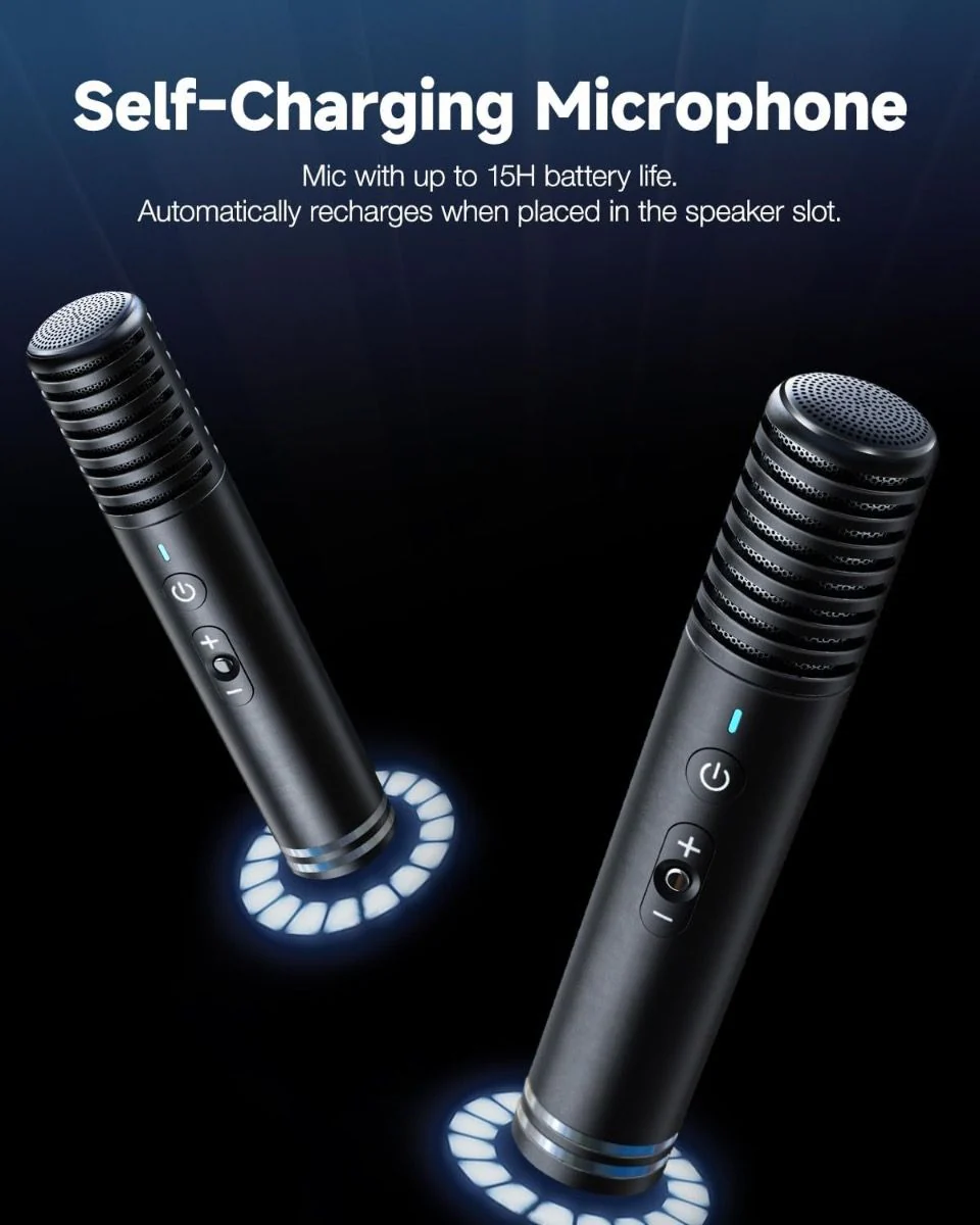 Ikarao S1 Karaoke Machine System With 10.1″ Touch Screen Wireless Mic - Image 2