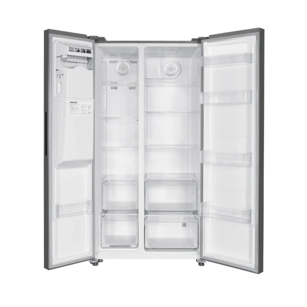 Imprasio 513L Side by Side Fridge Freezer With Water Dispenser Stainless Steel - Image 2