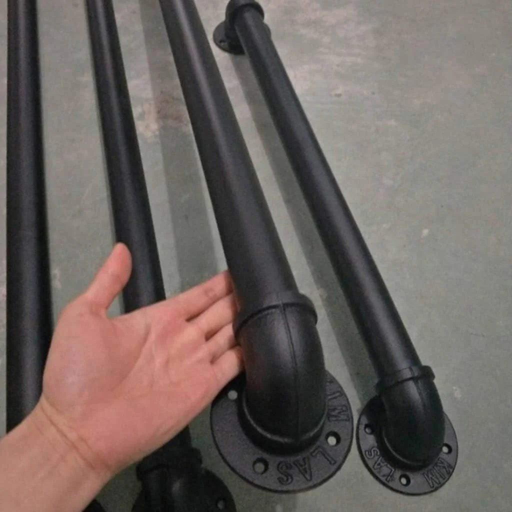 Industrial Pipe Stair Handrail 120CM - Image 11