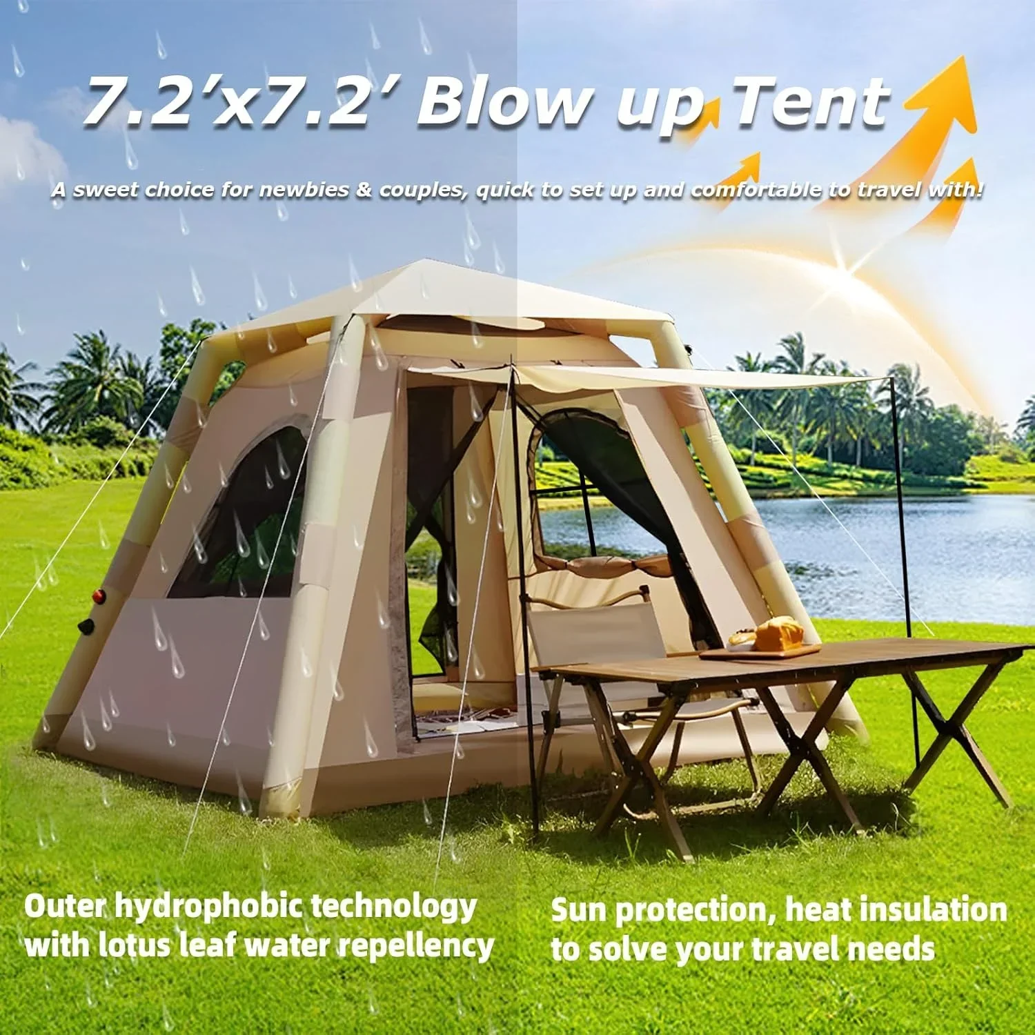 Inflatable Camping Tent with Pump - Image 4