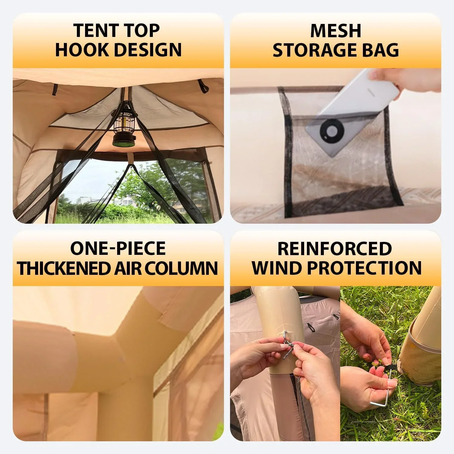 Inflatable Camping Tent with Pump - Image 9