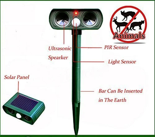Insect Repeller Animal Repeller Ultrasonic Solar Powered - Image 7
